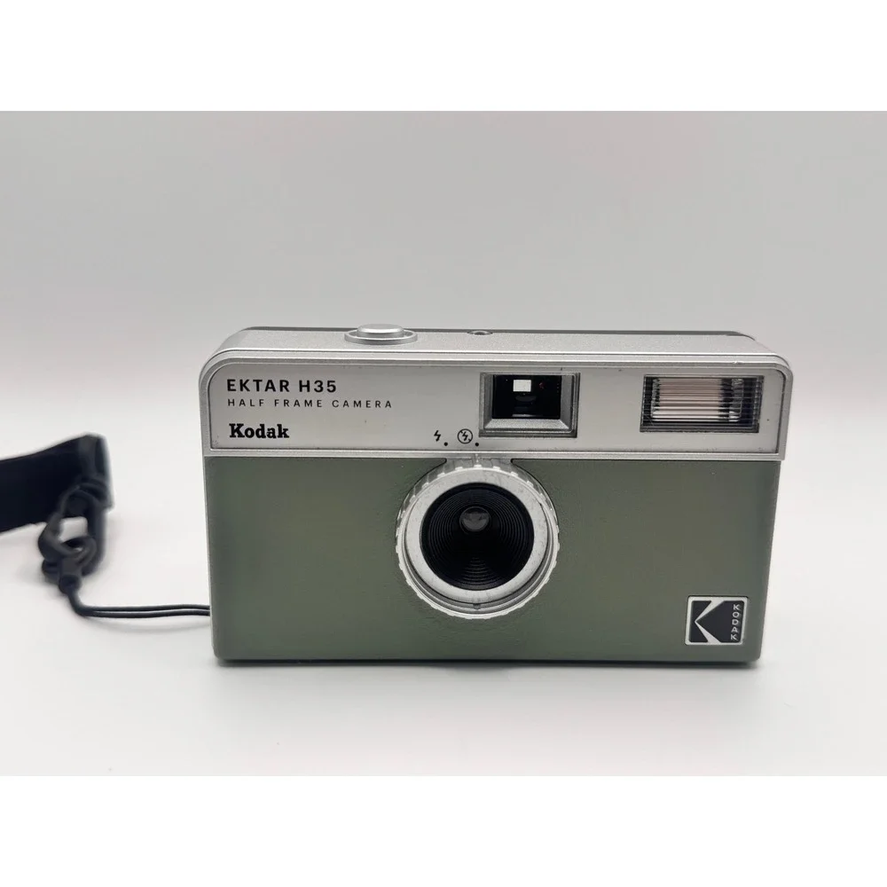 Kodak Ektar H35 Half Frame 35mm Film Camera Sage Green Silver with Pouch